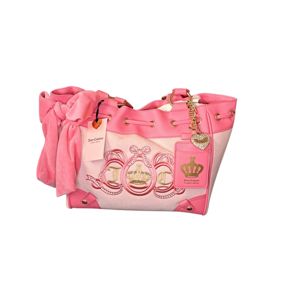 Juicy Couture Pink Shoulder Bag with Gold Accents